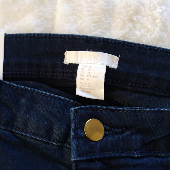 NWT H&M sz 14 dark blue wash skinny jeans - Picture 3 of 7